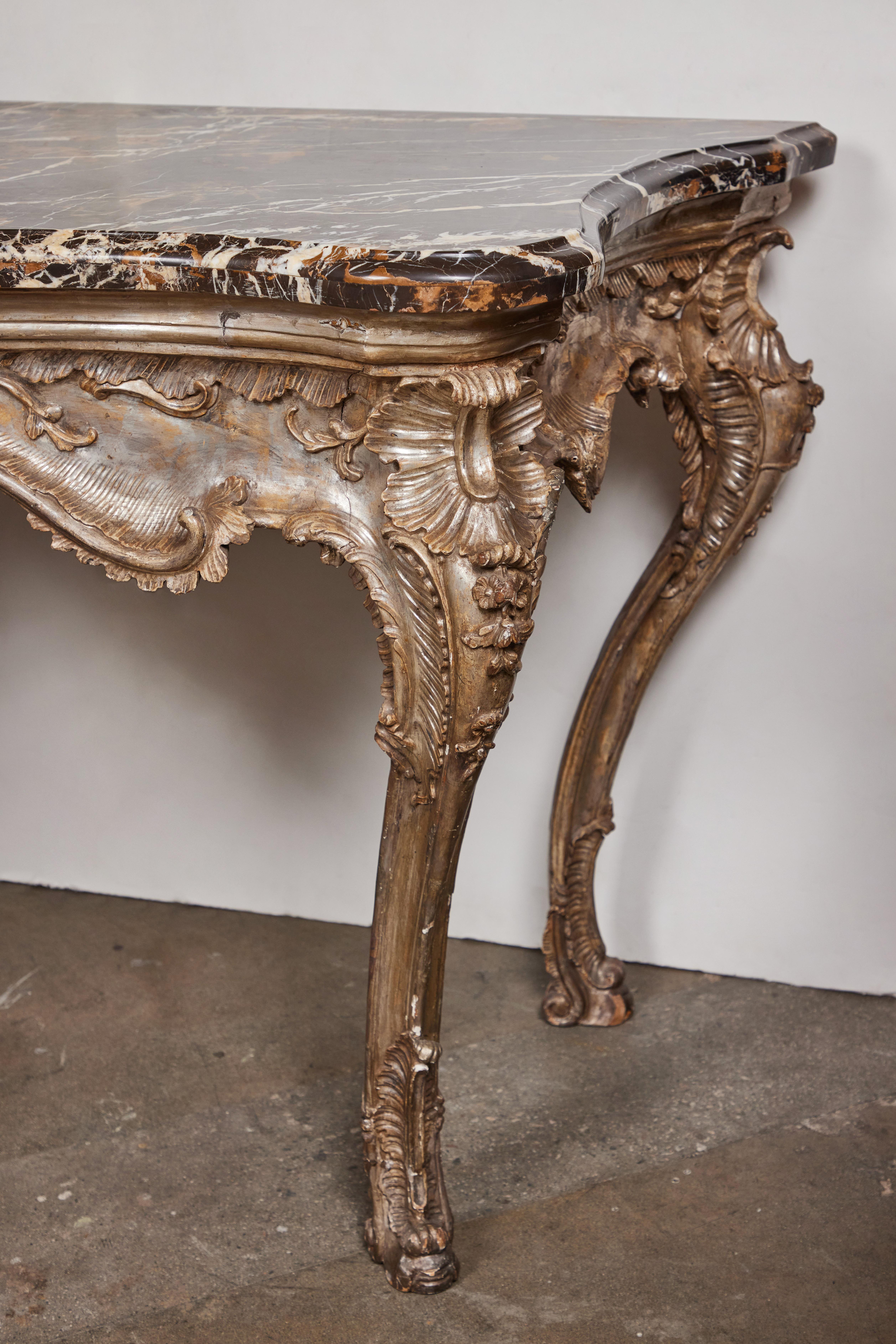 Late 18th Century 18th Century, Italian Giltwood Console For Sale