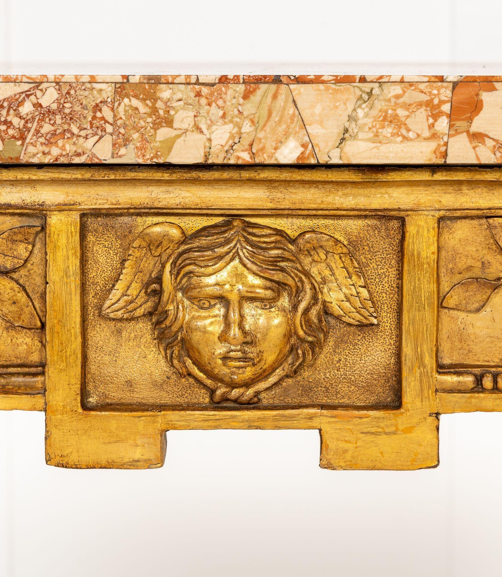 18th Century and Earlier 18th Century Italian Giltwood Console Table For Sale