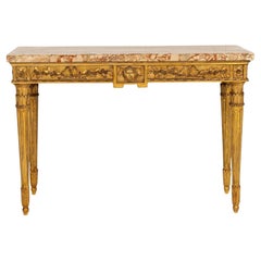 18th Century Italian Giltwood Console Table