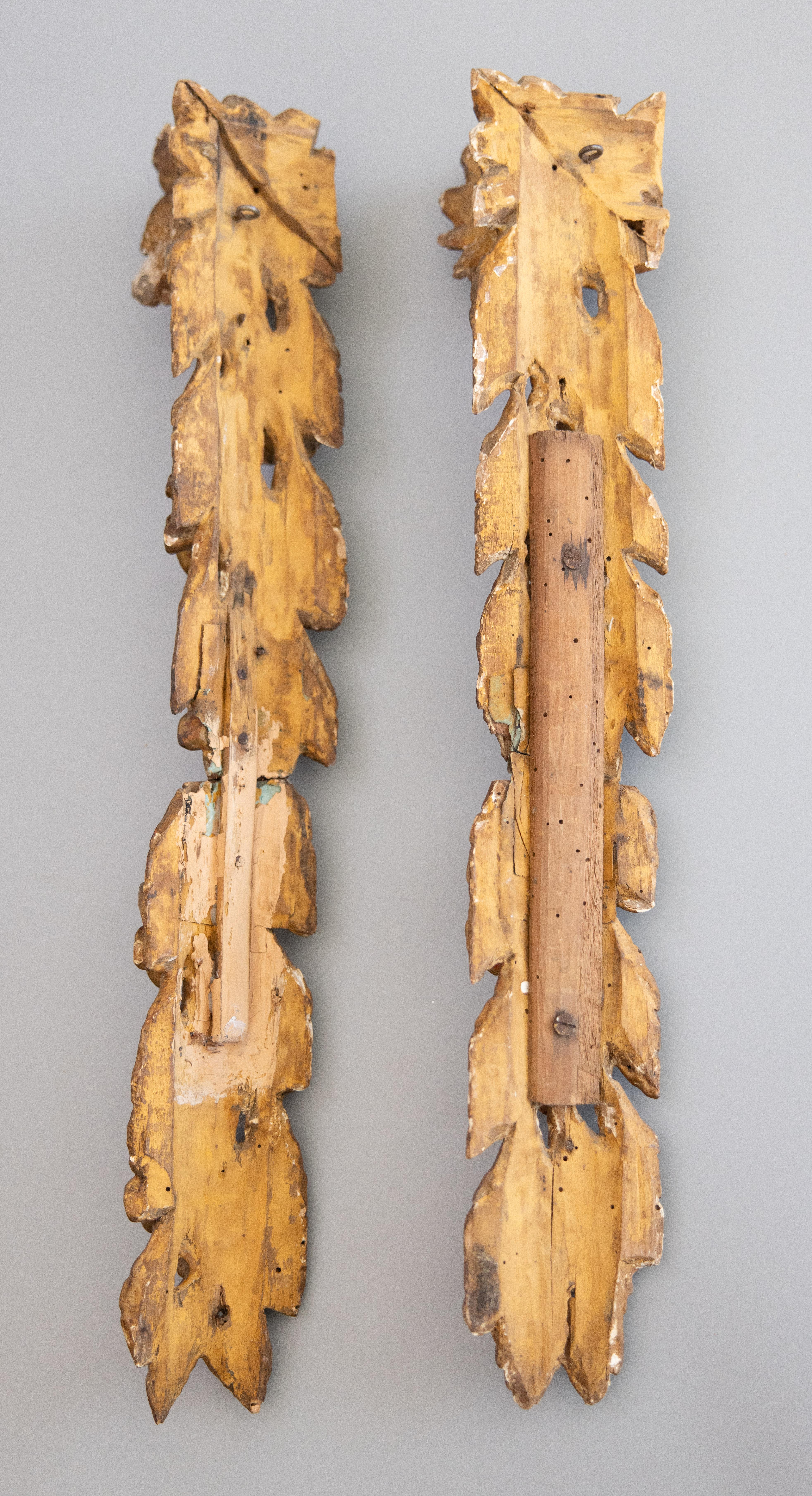 18. Jahrhundert Italienisch Giltwood Floral Hanging Architektonische Fragmente Wand Swags im Angebot 5