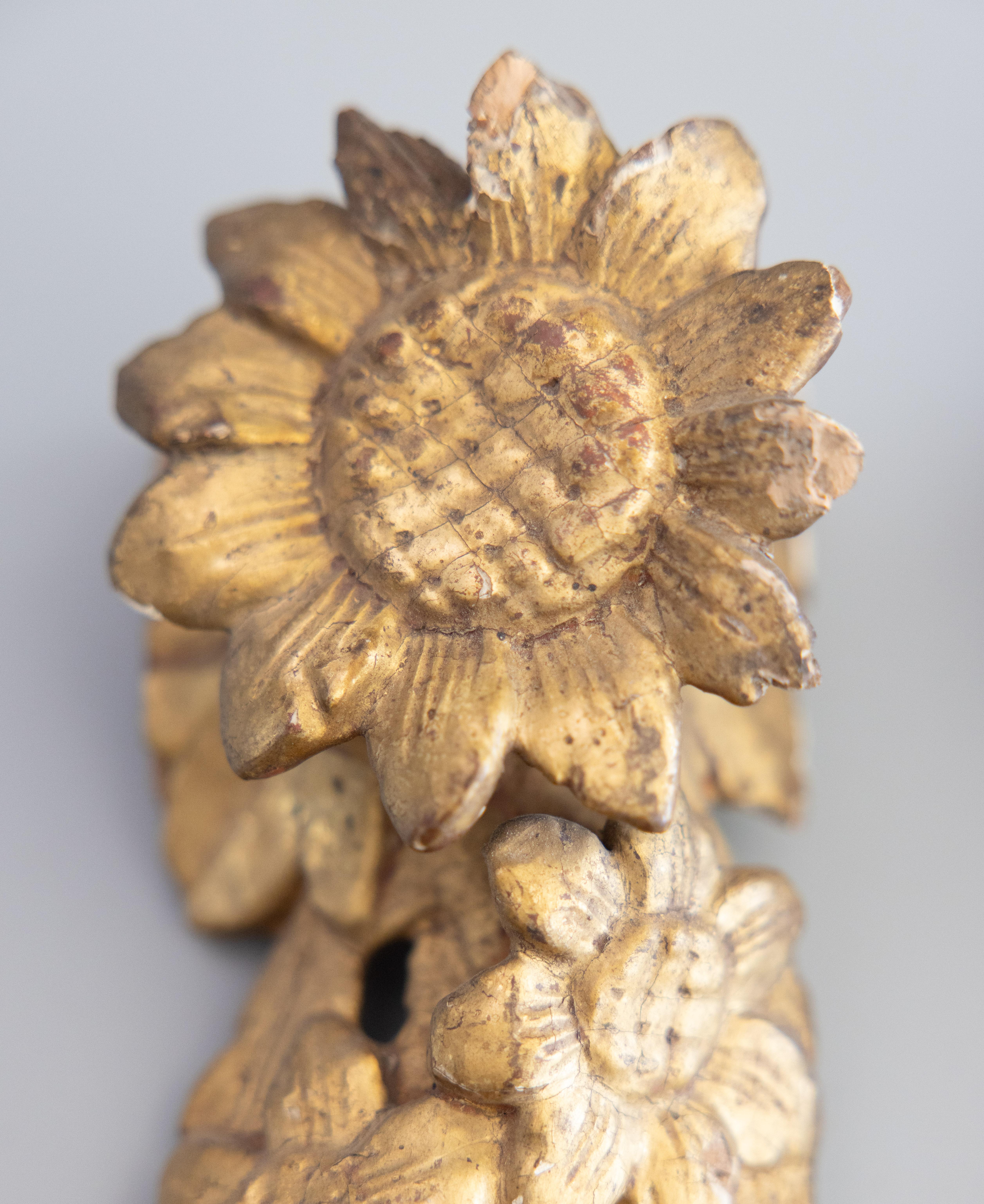 18. Jahrhundert Italienisch Giltwood Floral Hanging Architektonische Fragmente Wand Swags (18. Jahrhundert und früher) im Angebot