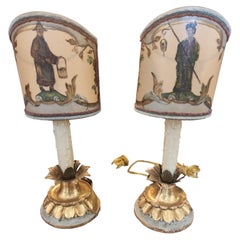 18th Century Italian Giltwood Fragments Converted to Lamps