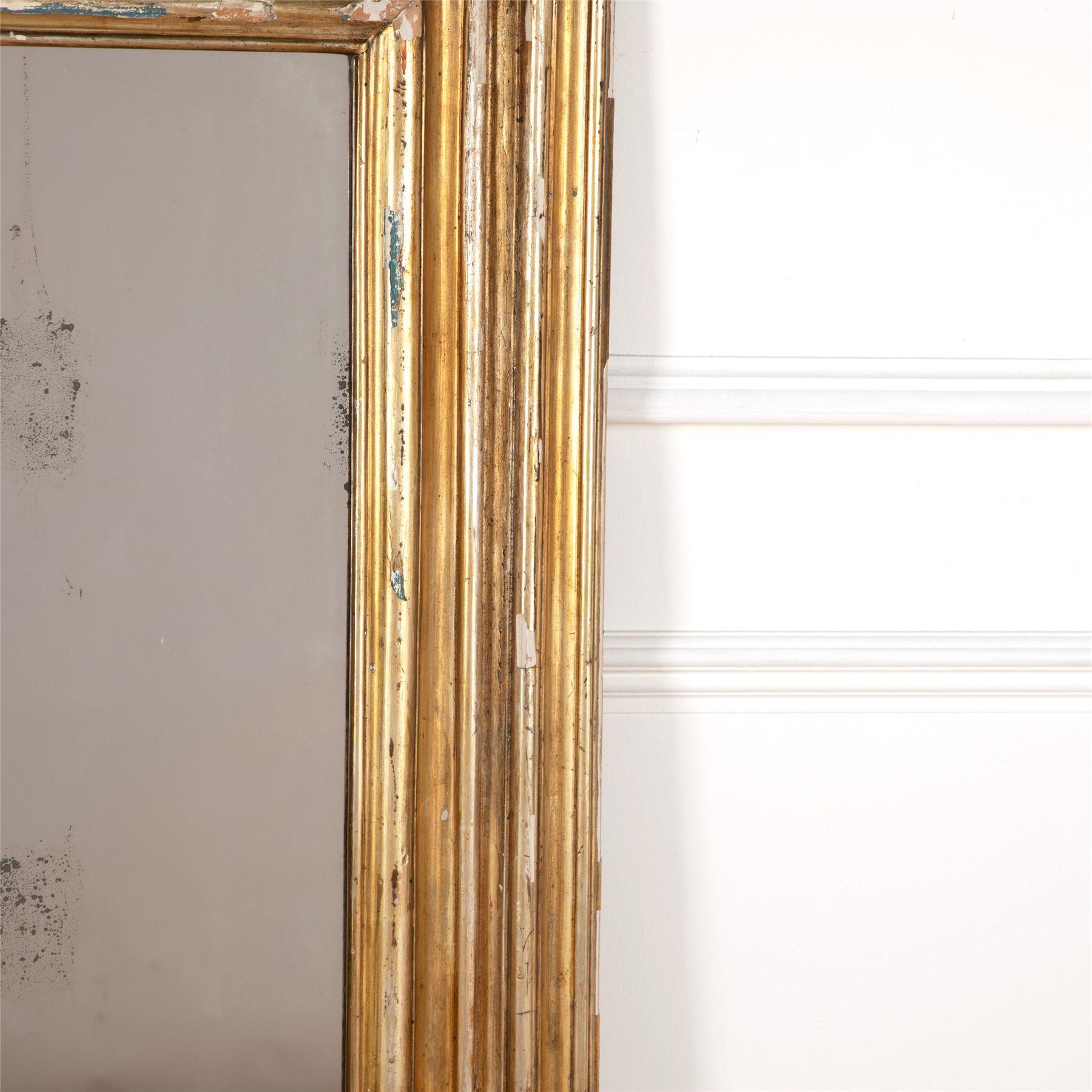 18th Century and Earlier 18th Century Italian Giltwood Frame Mirror