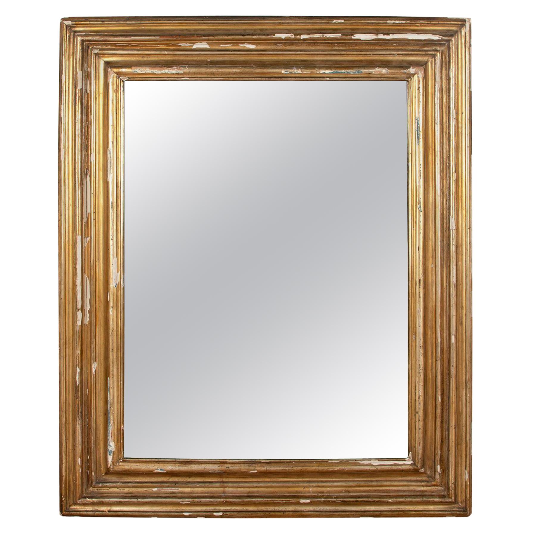 18th Century Italian Giltwood Frame Mirror