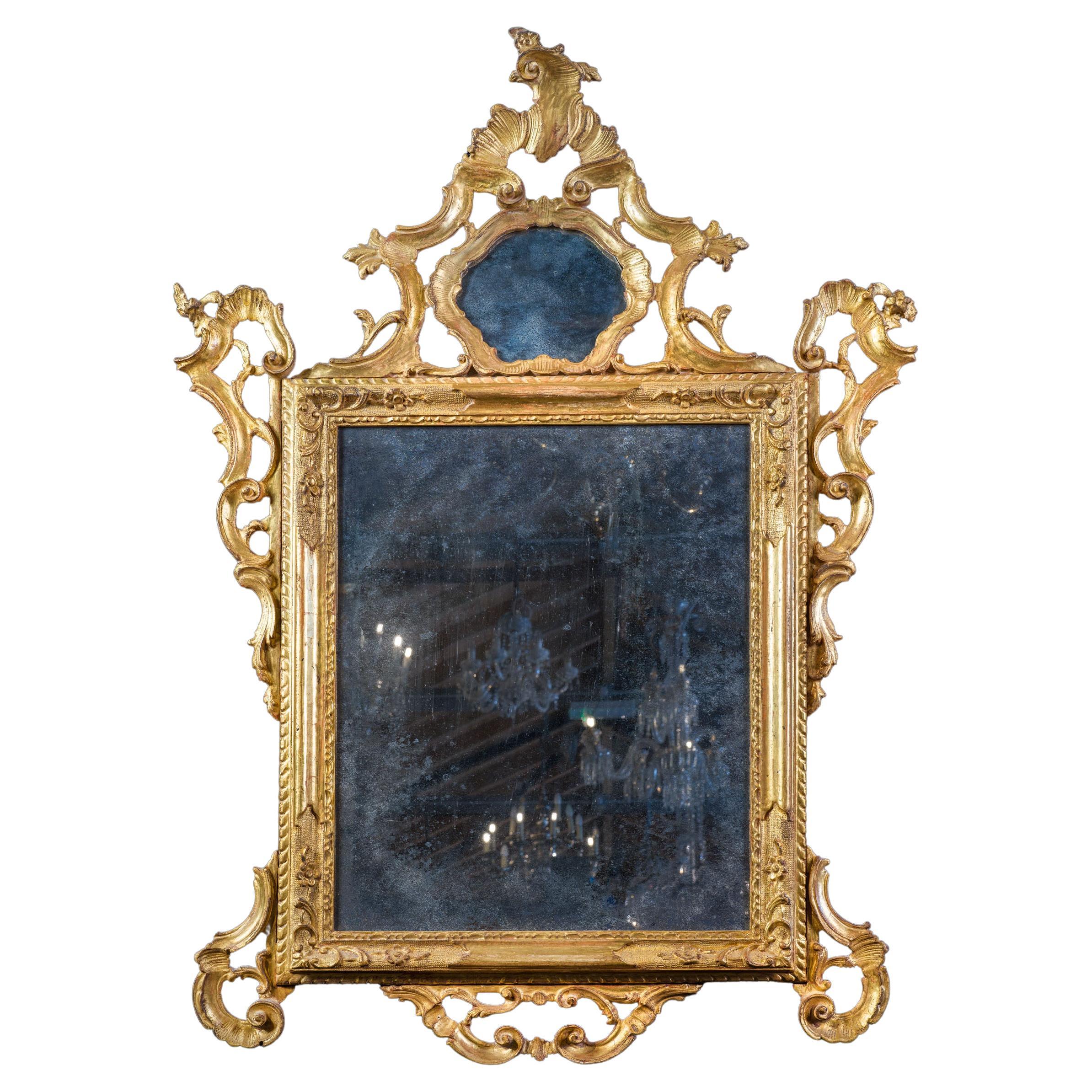 18th century Italian Giltwood Mirror