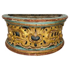 18th Century, Italian Giltwood & Paint Decorated Planter - Mirrored Back