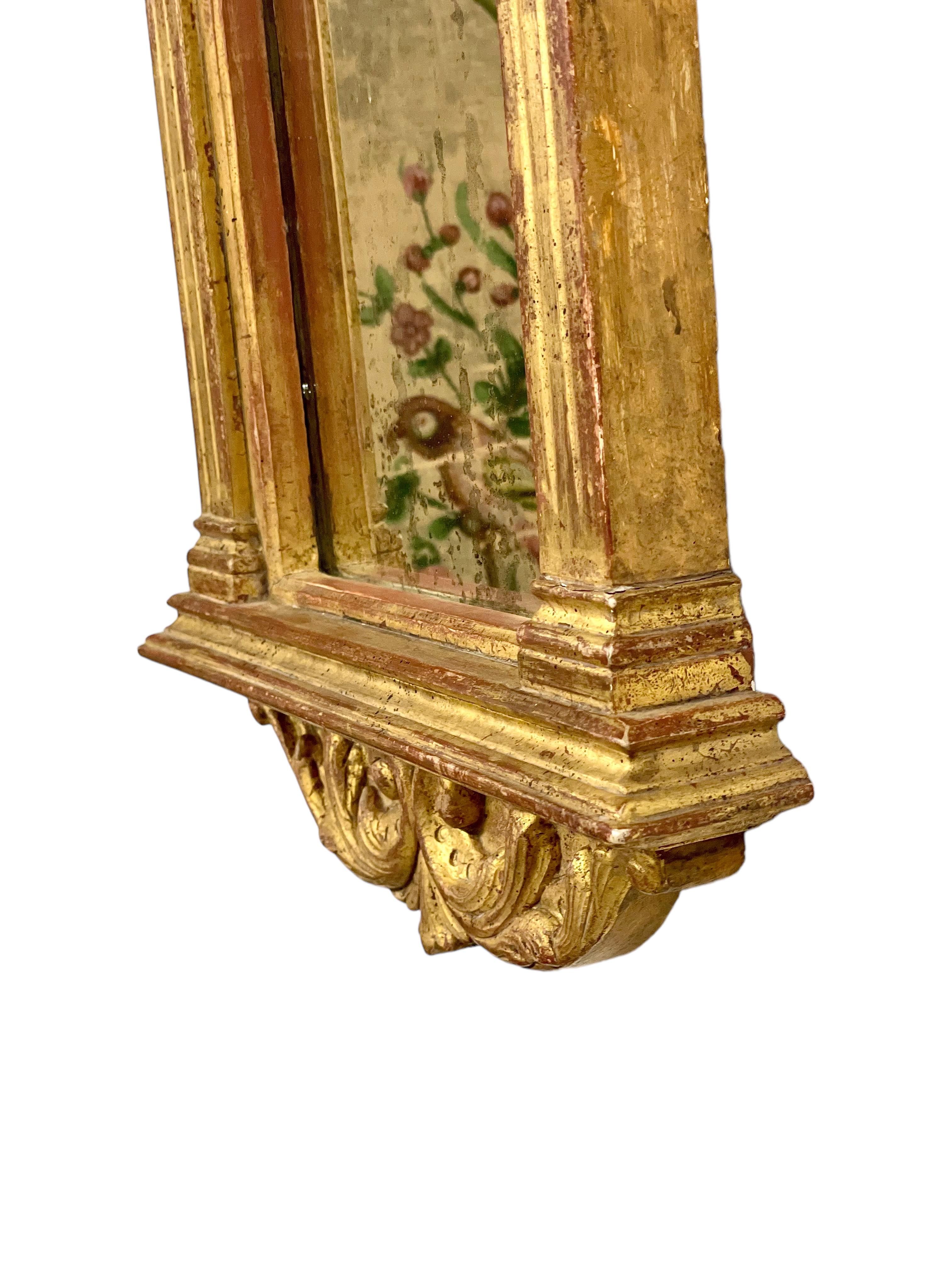 Italienischer Giltwood-Wandspiegel aus dem 18. (Vergoldetes Holz) im Angebot