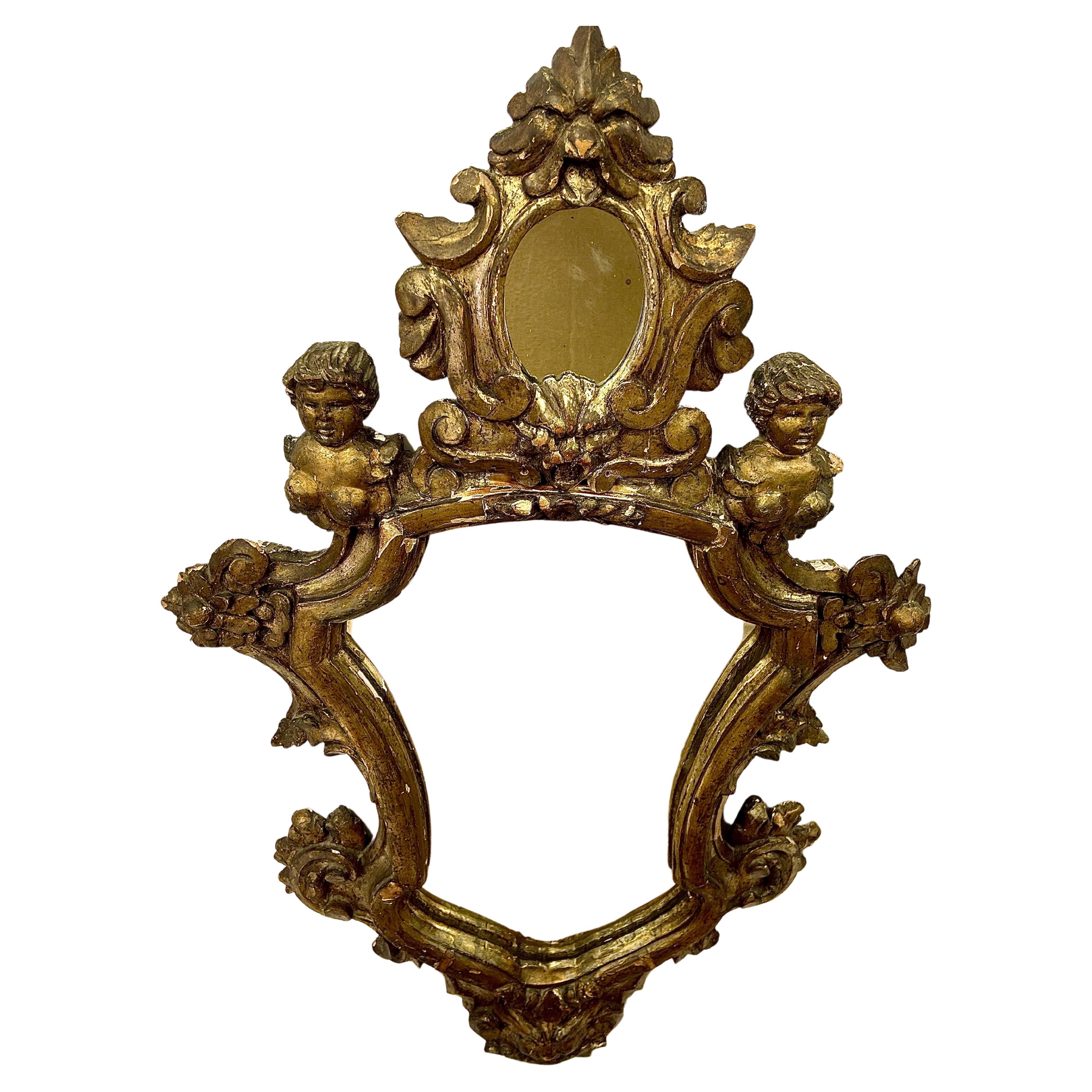 18th Century Italian Giltwood Wall Mirror For Sale 3