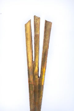 18th Century Italian Gold Leaf Sunray with Pyrophyllite and Titanium Quartz