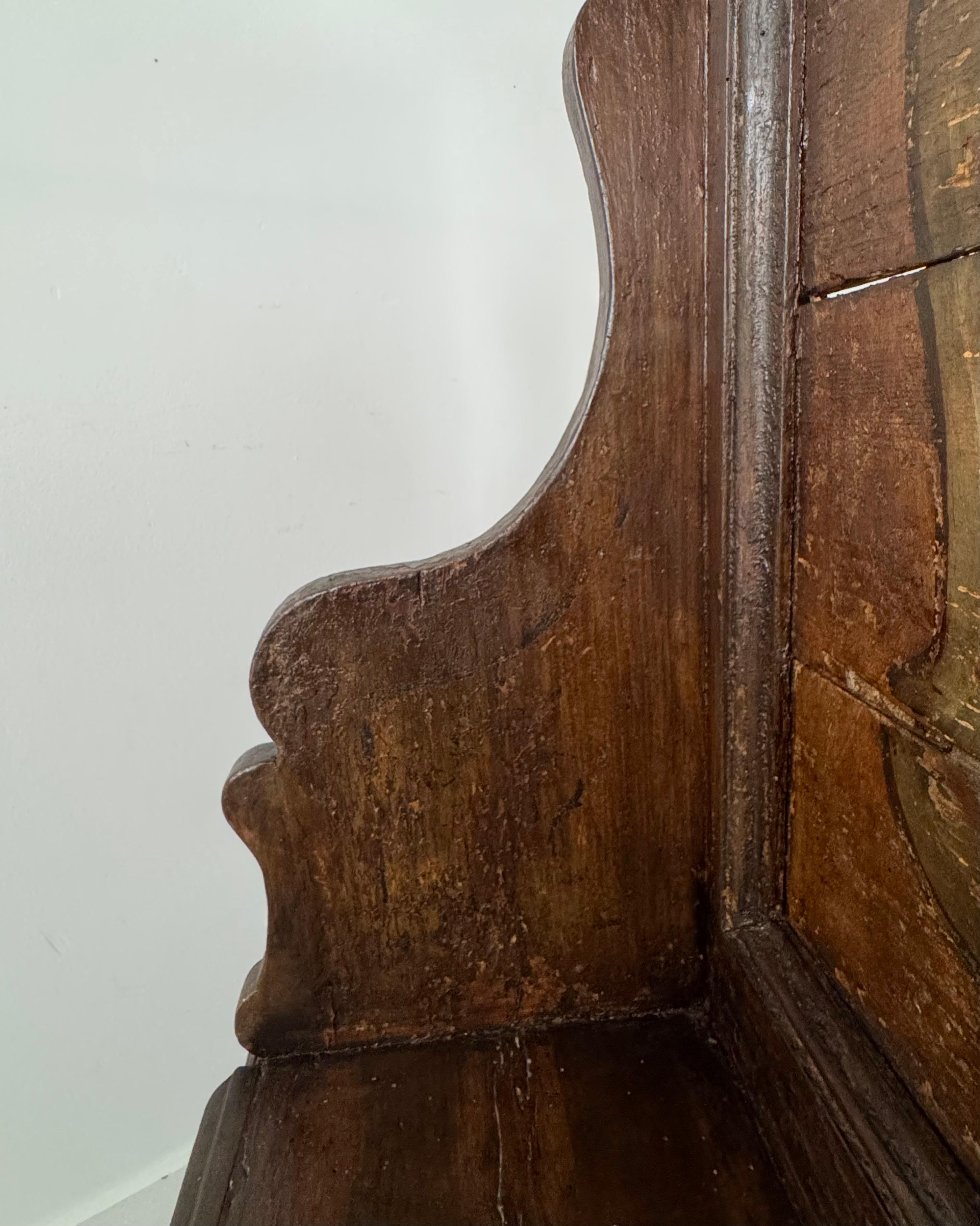 Oak 18th century Italian Hall Bench For Sale