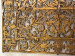18th Century Italian Heavy Gilted Iron Gate