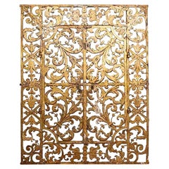 18th Century Italian Heavy Gilted Iron Gate