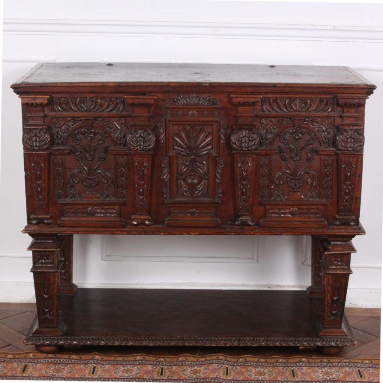 18th Century Italian Highly Carved Cabinet on Stand 1