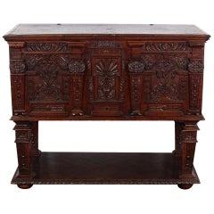 18th Century Italian Highly Carved Cabinet on Stand