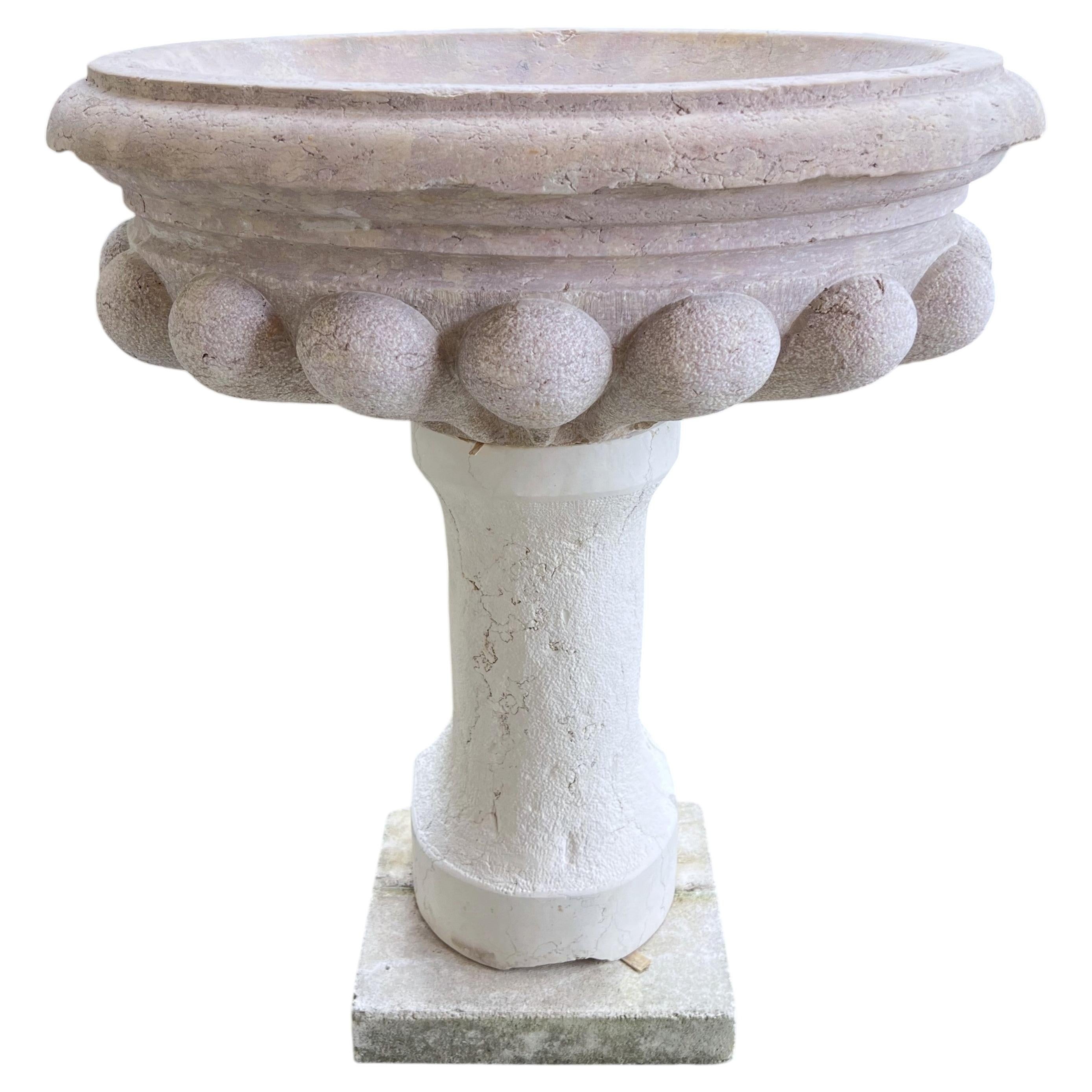 18th Century Italian Holy Water Font in Carved Marble