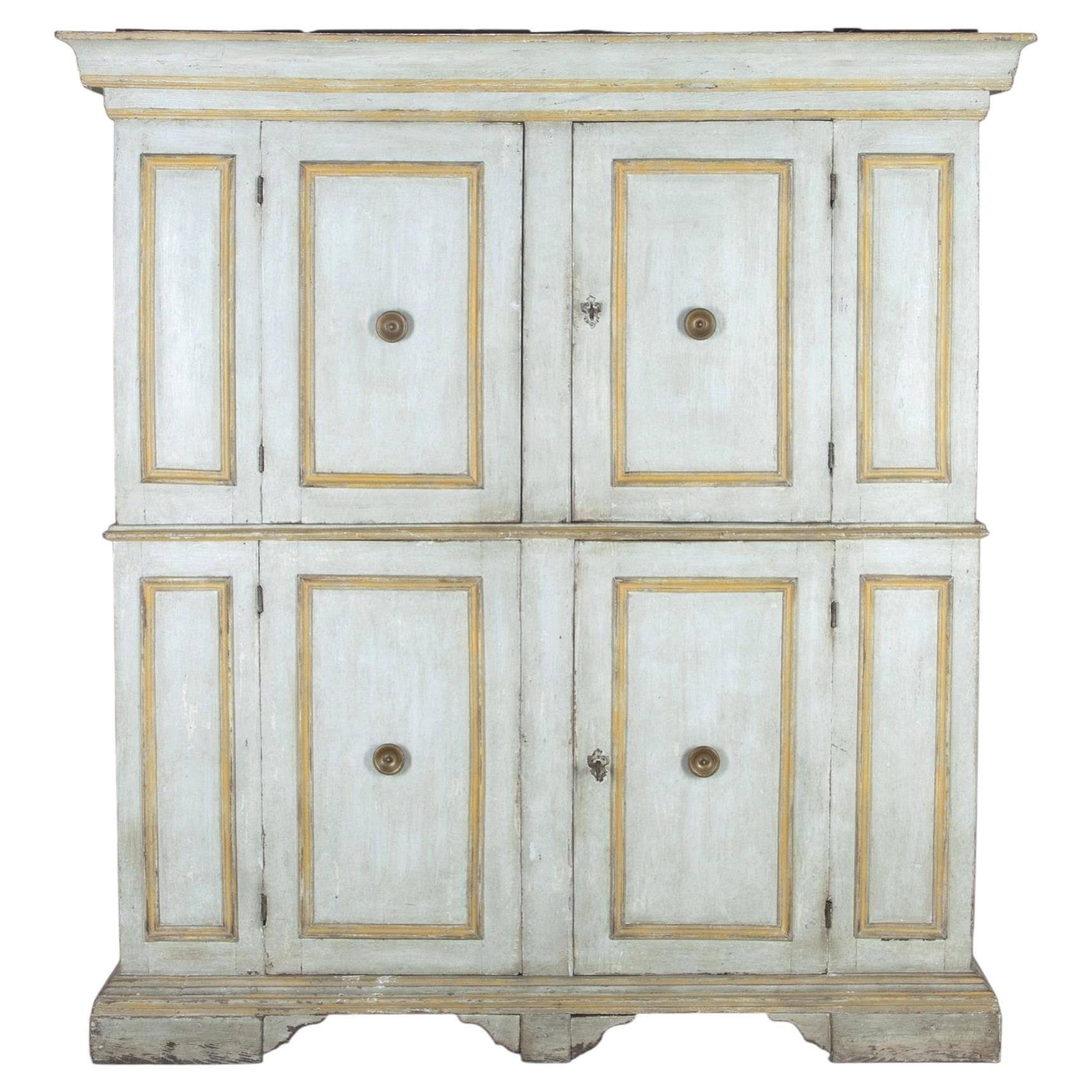 18th Century Italian Housekeepers Cupboard in Original Paint
