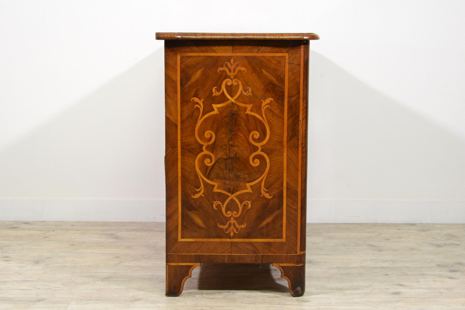 18th Century, Italian Inlaid And Veneered Chest Of Drawers For Sale 13