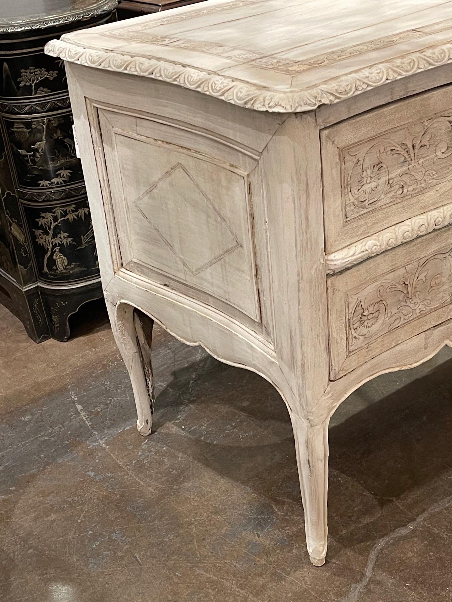 18th Century Italian Inlaid Bleached Commode 4