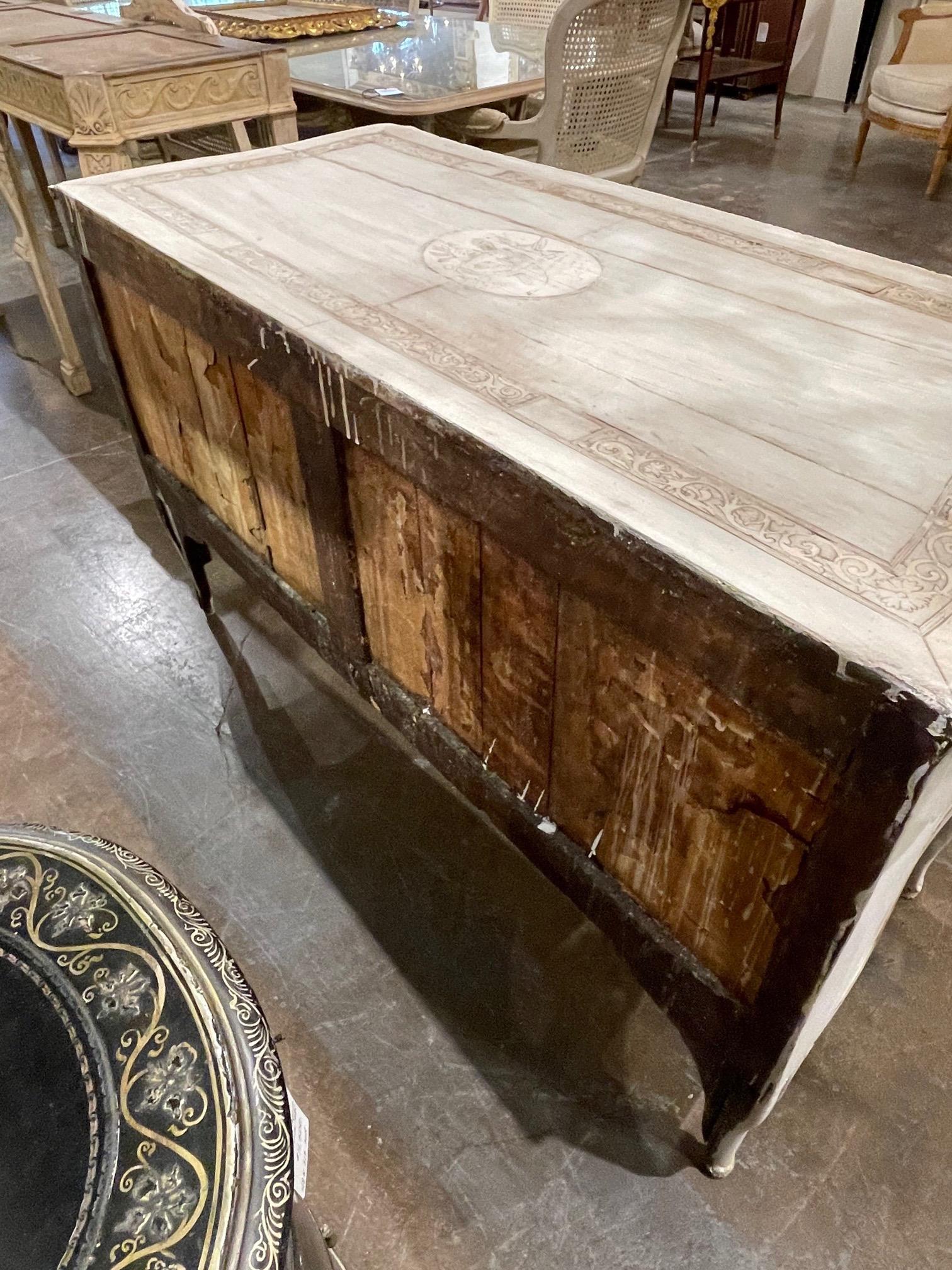 18th Century Italian Inlaid Bleached Commode 5