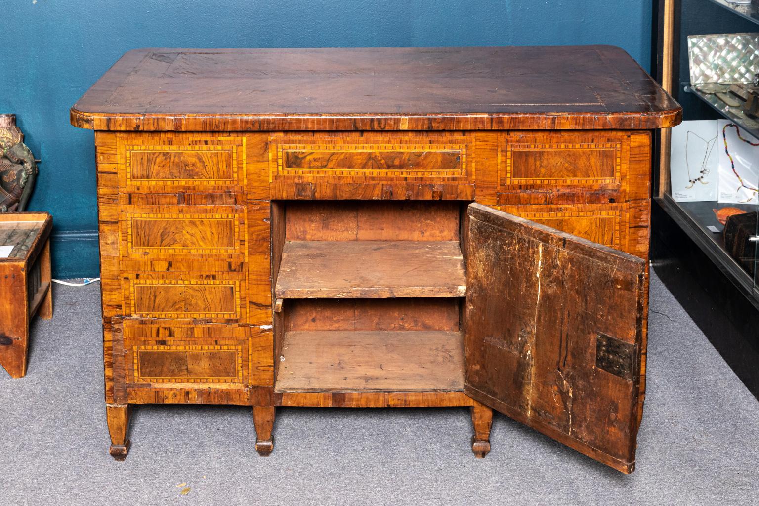 18th Century Italian Inlaid Partner's Desk For Sale 3