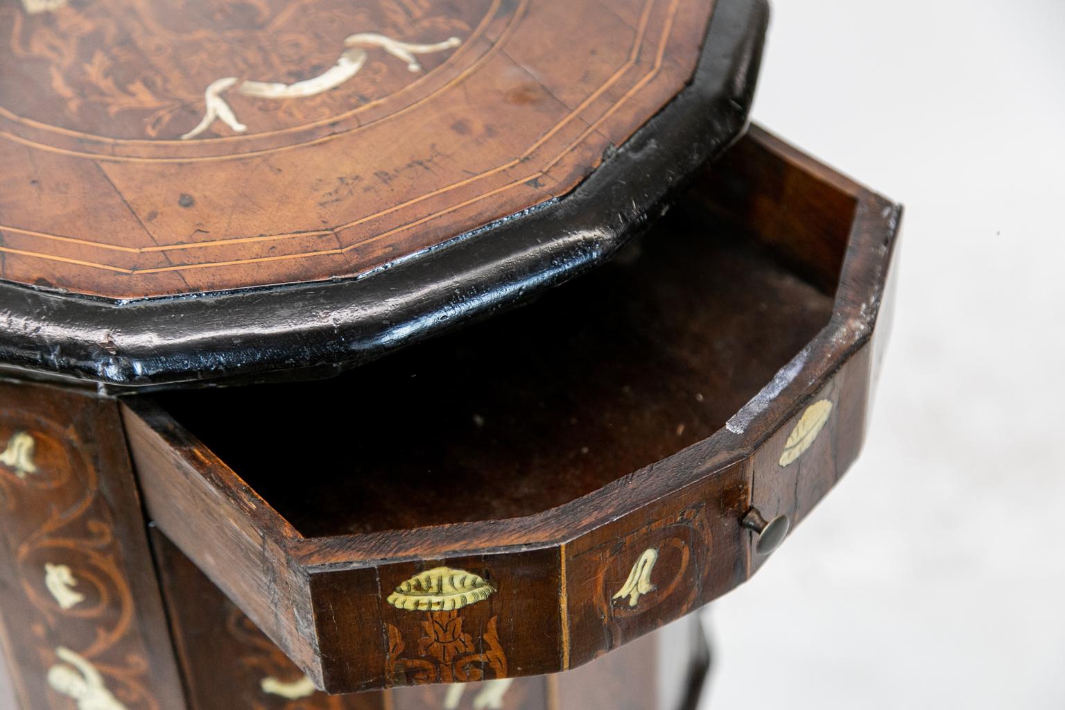 18th Century Italian Inlaid Pedestal Commode 5