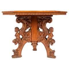 18th Century Italian Inlaid Walnut Center Table