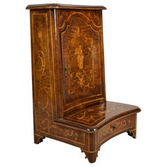 Used 18th Century, Italian Inlaid Wood Prie-Dieu Cabinet