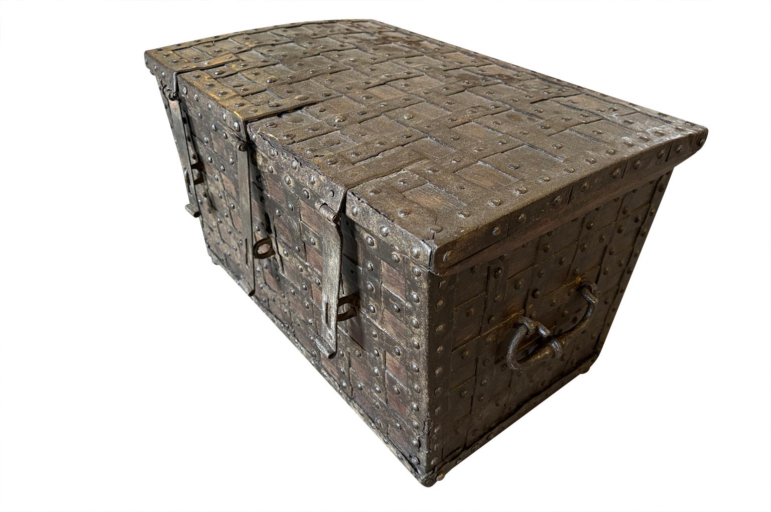 18th Century and Earlier 18th Century Italian Iron Safe - Coffre Forte For Sale