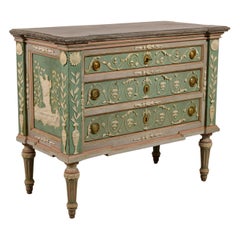 Antique 18th Century, Italian Lacquered Wood Chest of Drawers