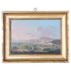18th Century Italian Landscape Gouache of the Bay of Naples