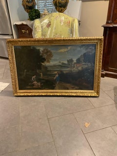 Italienische Landschaft, 18. Jahrhundert, Öl auf Leinwand