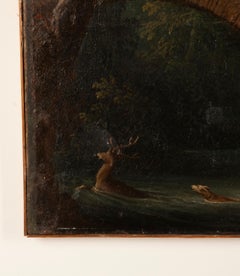18th Century Italian Landscape Oil on Canvas Painting