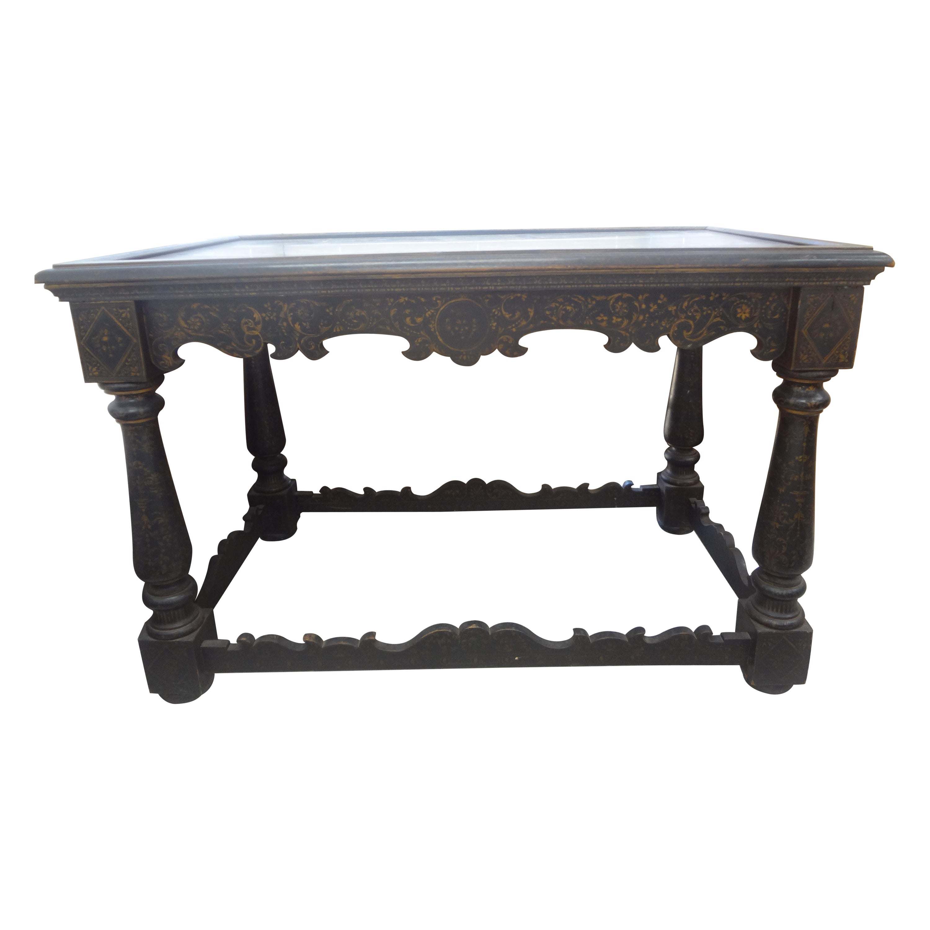 Ebonisierter italienischer Louis XIV.-Mitteltisch aus dem 18. Jahrhundert im Angebot 12