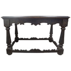 Table centrale ébonisée Louis XIV italienne du XVIIIe siècle