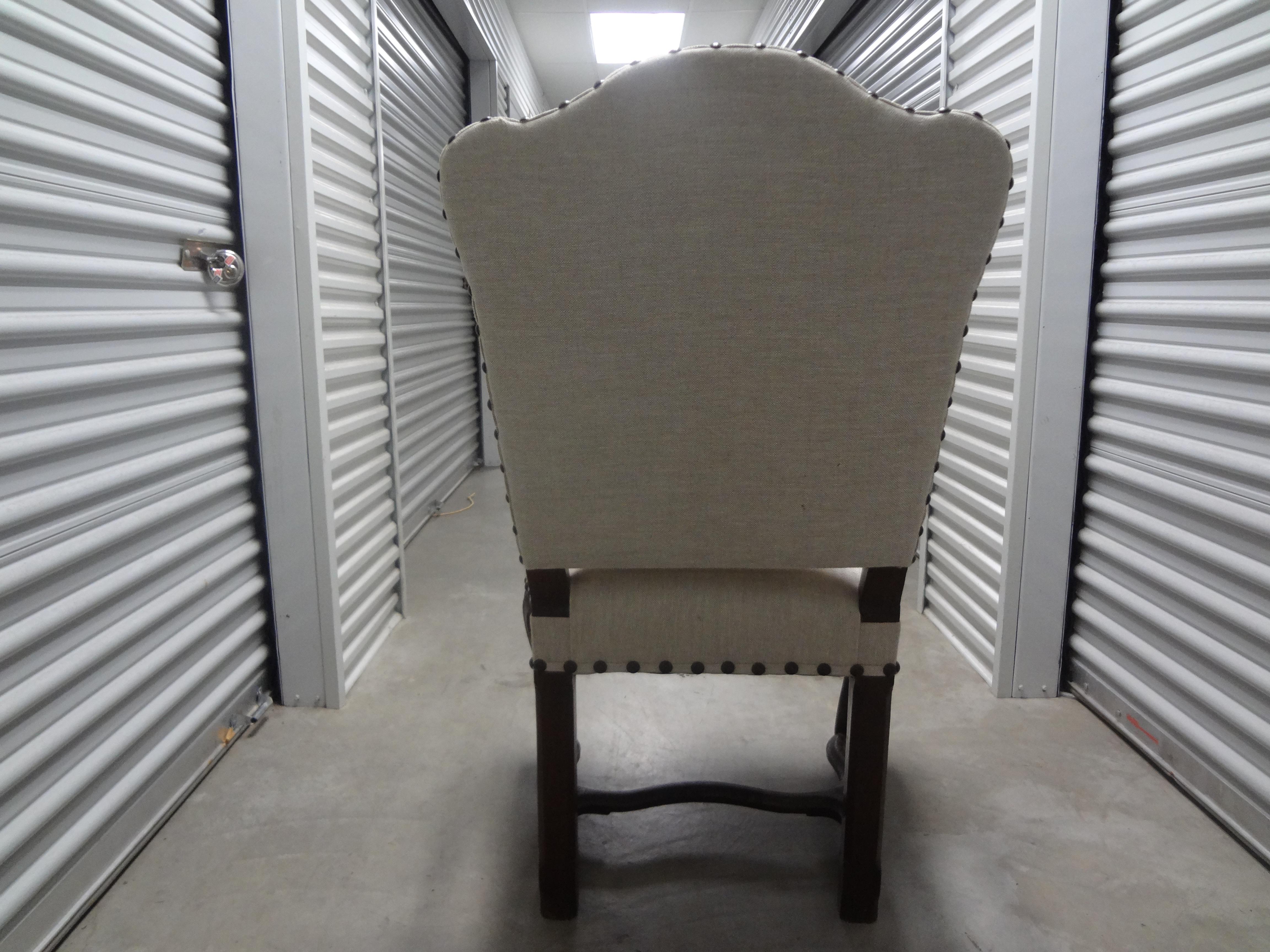 Italienischer Louis-XIV-Stuhl aus Nussbaumholz aus dem 18. im Angebot 1