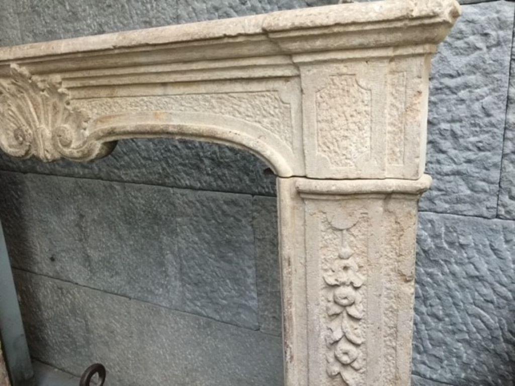 18th Century and Earlier 18th Century Italian Louis XV Fireplace Mantel For Sale