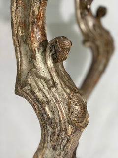 18th Century Italian Louis XV Silver Leaf Console