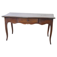 18th Century Italian Louis XV Solid Oak Wood Antique Writing Desk