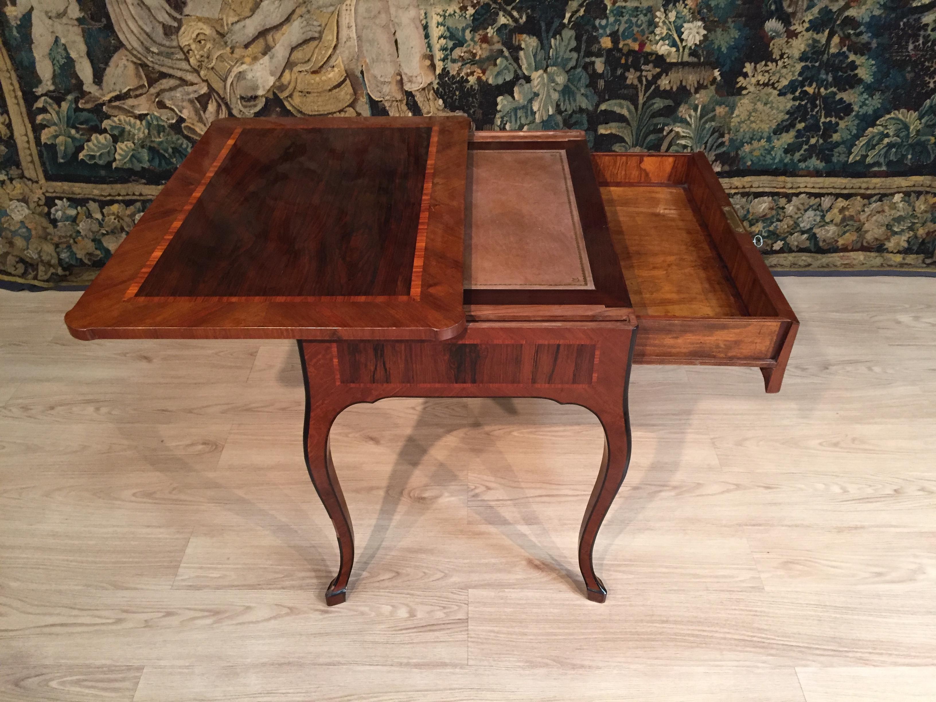 18th Century, Italian Louis XV Wood Center Desk 7