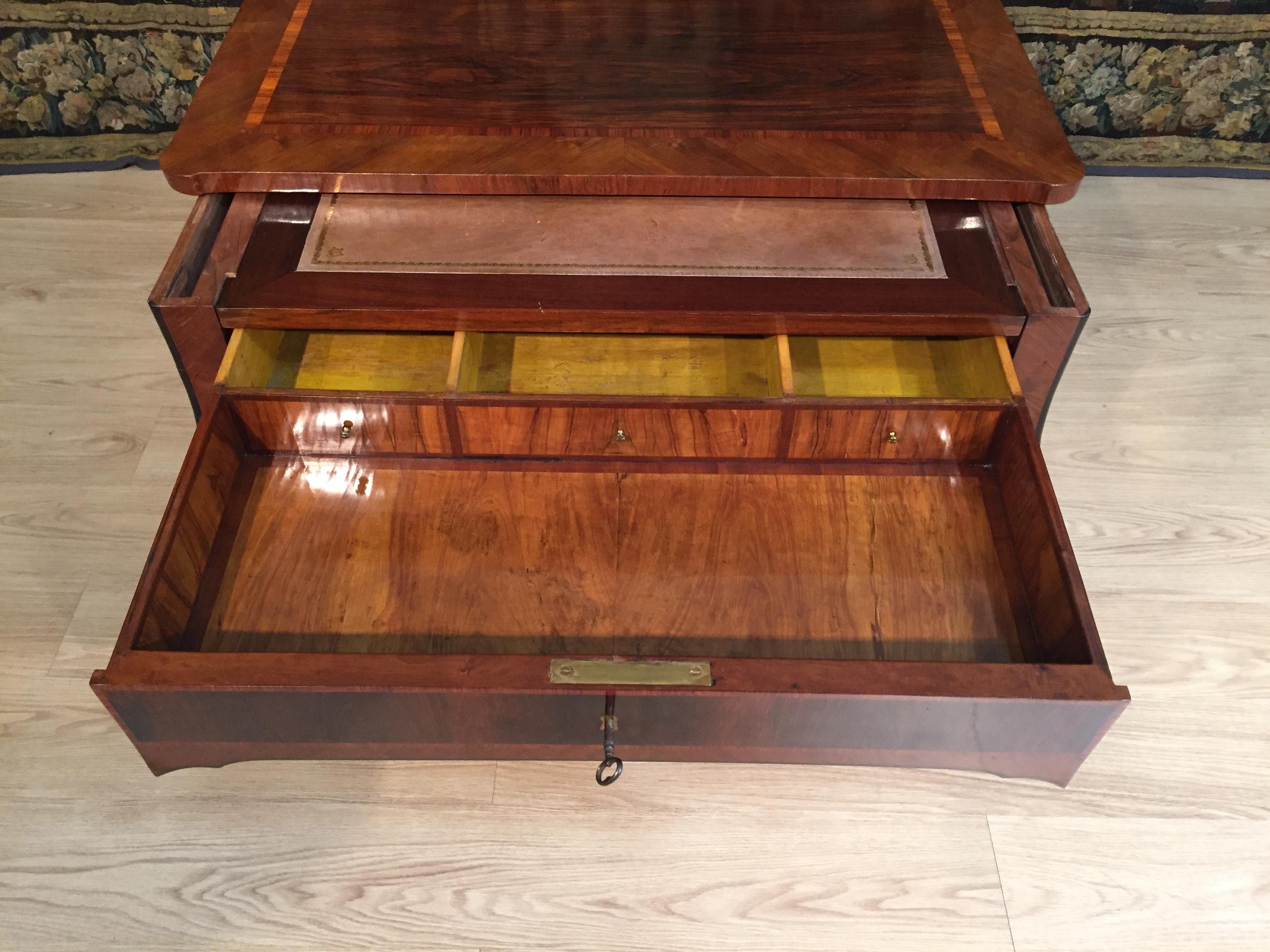 18th Century, Italian Louis XV Wood Center Desk 5