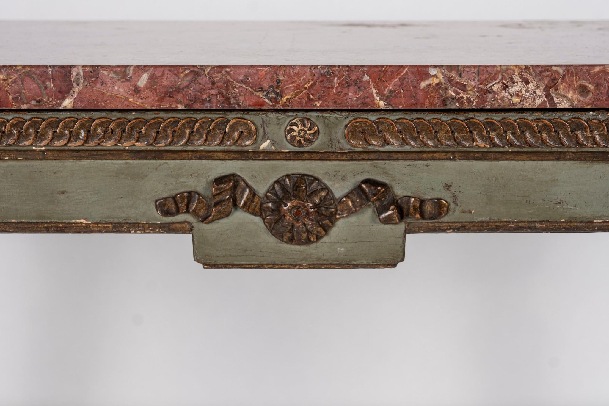 18th Century Italian Louis XVI Console Table In Good Condition In Houston, TX