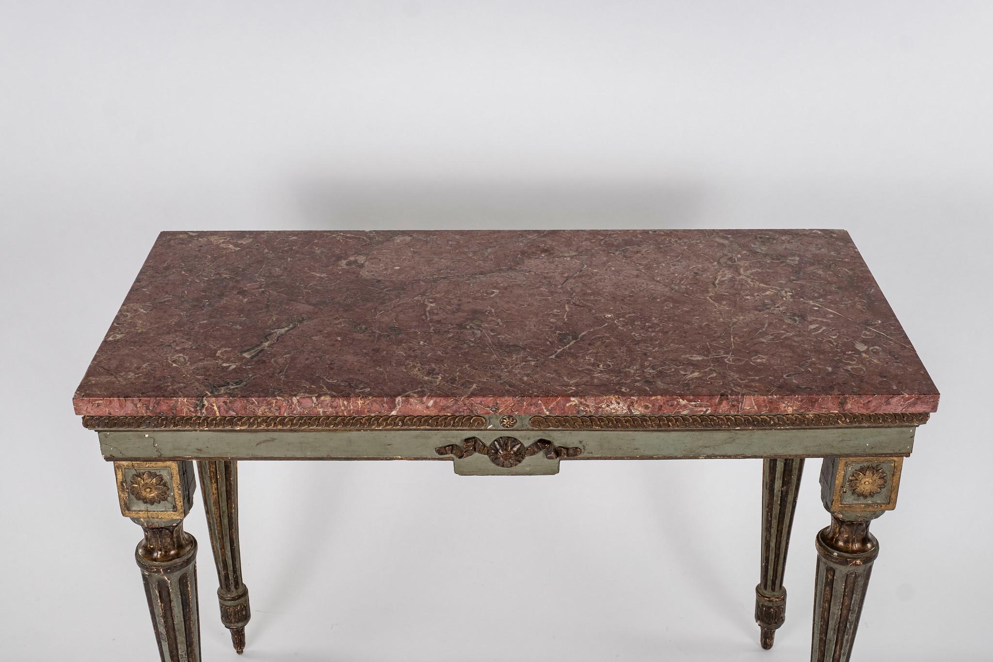 Giltwood 18th Century Italian Louis XVI Console Table