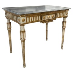 18th Century Italian Louis XVI Console with Grey Marble Top