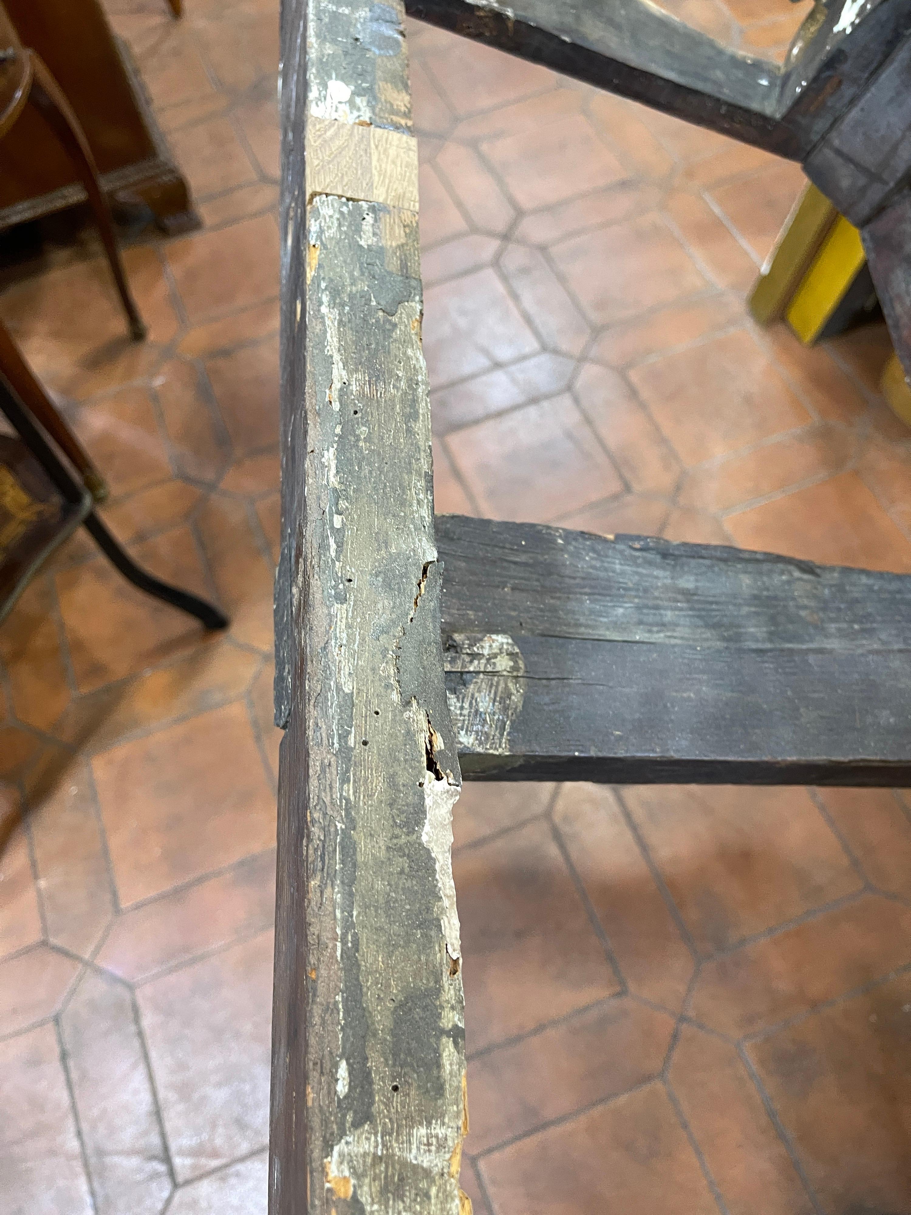 Tavolo consolle italiano Luigi XVI del XVIII secolo in Wood Wood dorato e marmo Portoro, 1780 in vendita 9