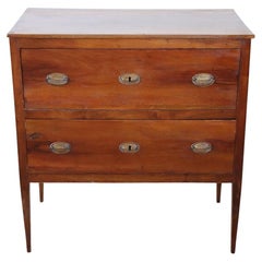 18th Century Italian Louis XVI Solid Walnut Small Chest of Drawers