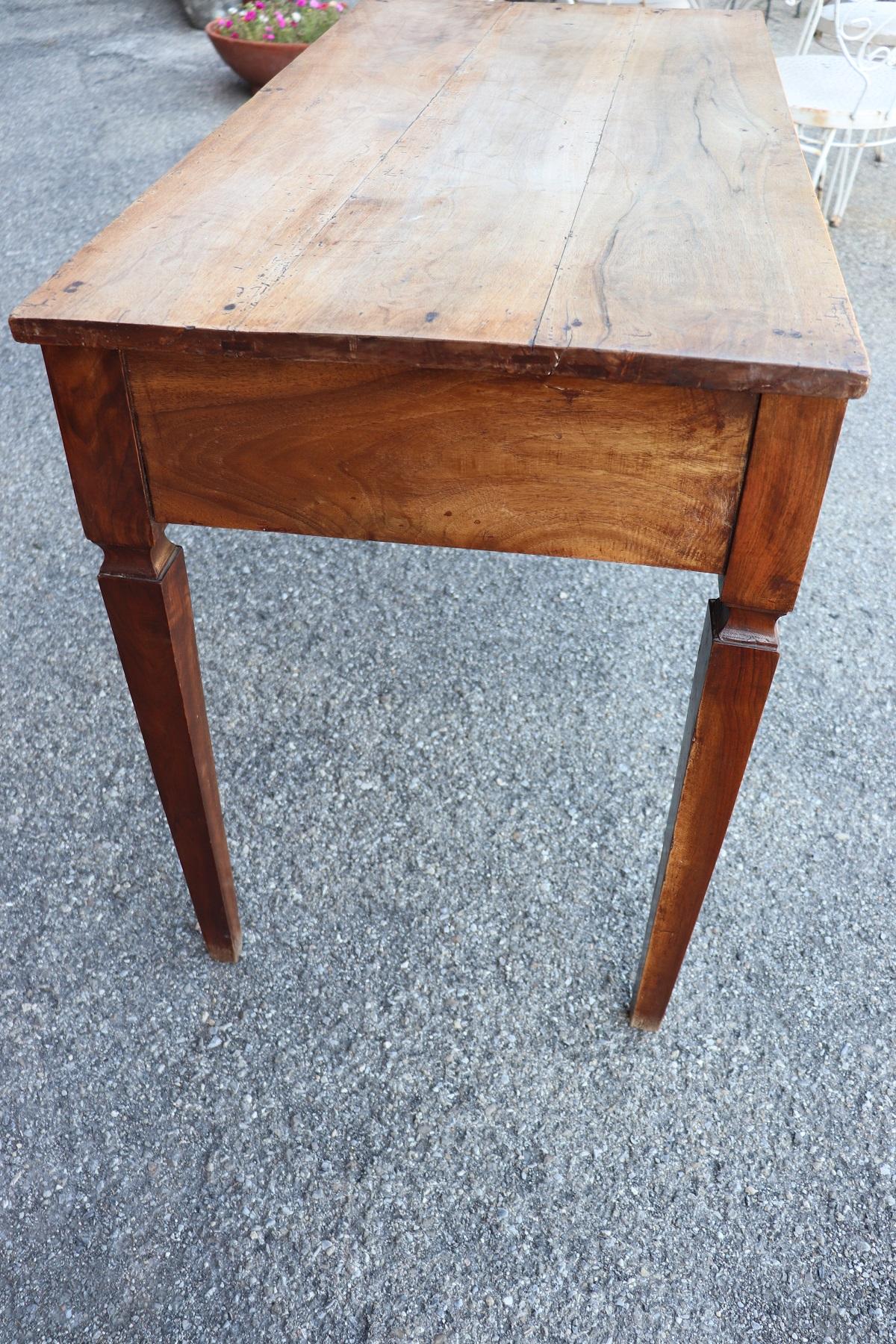 18th Century Italian Louis XVI Walnut Wood Writing Desk 1