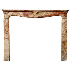 18th Century Italian Macchia Vecchia Marble Fire Mantel
