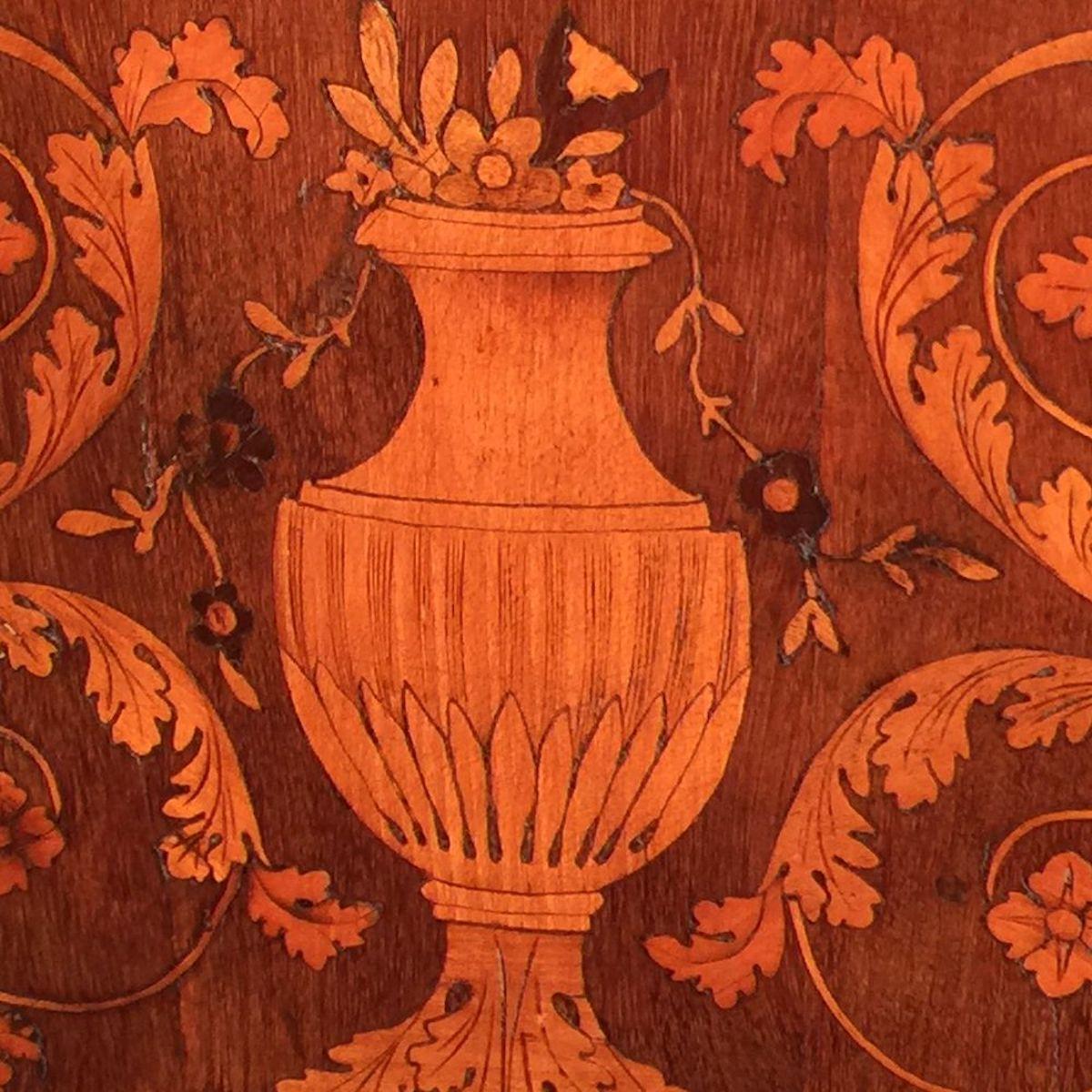 Late 18th Century 18th Century Italian Maggiolini Walnut Marquetry Comodino