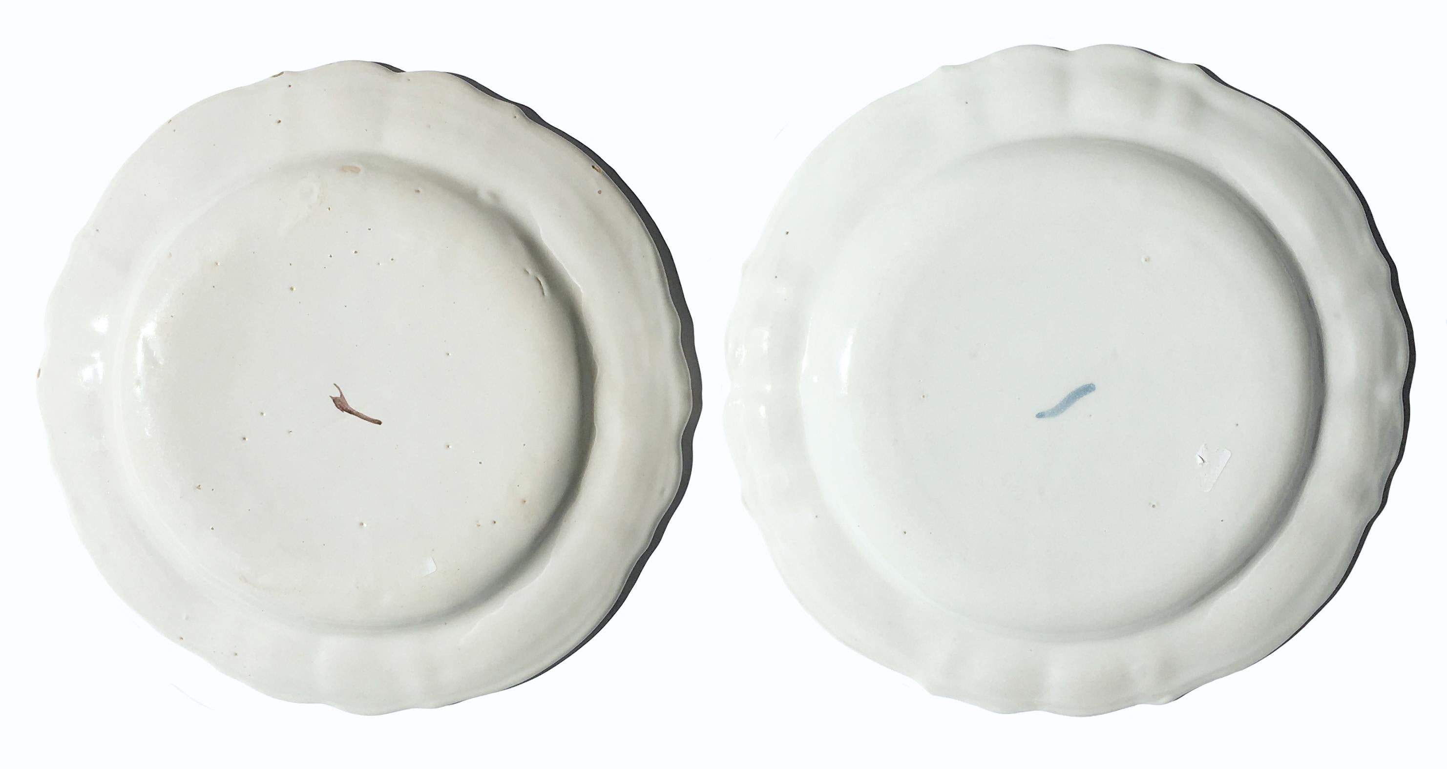 Ancient Italian Maiolica Rose Dishes by Pasquale Rubati Milano, 1780 circa For Sale 12