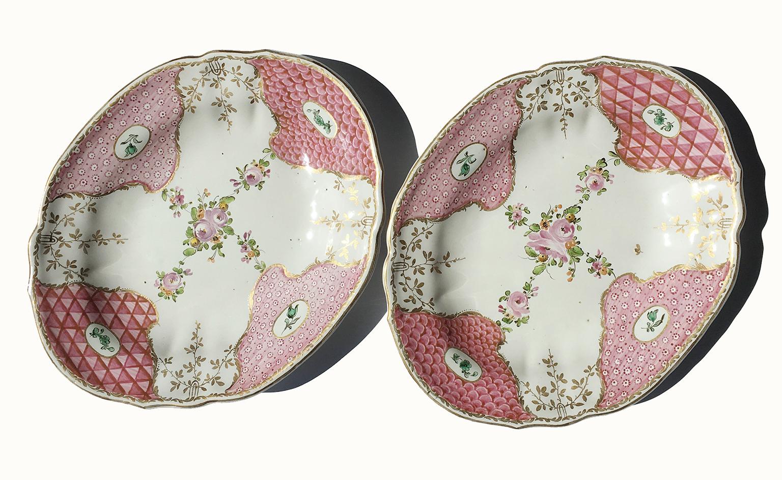 Ancient Italian Maiolica Rose Dishes by Pasquale Rubati Milano, 1780 circa For Sale 3